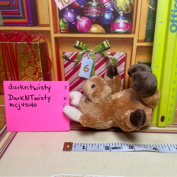 1 BRAND NEW GUND MINI MERRY MOOSE PLUSH ORNAMENT TOY APPROX 4” PRICE FIRM - Picture 12 of 16